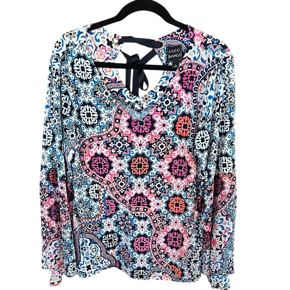 Coco Bianco Multicolor Patterned Blouse